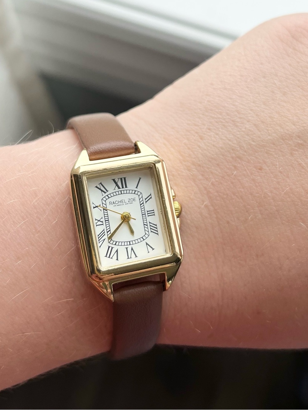 Skinny Faux Leather & Gold Rachel Zoe Watch